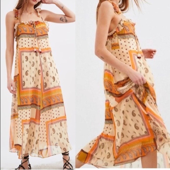 ZARA Paisley Patchwork Print Maxi Dress - Picture 3 of 4